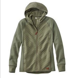 SOLD. L.L. Bean Quilted Zip Sweatshirt